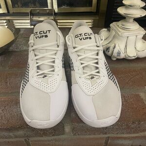 Nike White and Black GT Cut VUFB Athletic Sneakers